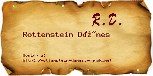 Rottenstein Dénes névjegykártya